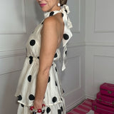 DARLING DOTS POLKA DOT HALTER DRESS