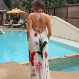 PROMISE IN BLOOM FLORAL PLEATED MAXI DRESS