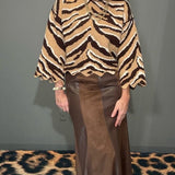 SO IN THE MOMENT SUEDE AND LEATHER SKIRT