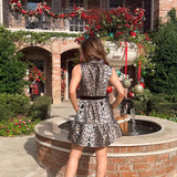 PURRFECTLY METALLIC ANIMAL PRINT DRESS