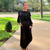 GLAM NIGHT OUT BLACK SEQUIN BLOUSE