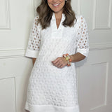 FORGET ME NOT WHITE CROCHET DRESS