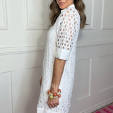 FORGET ME NOT WHITE CROCHET DRESS
