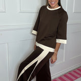 COMFORTABLE CHARM COLORBLOCK PANTS