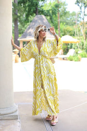THUNDER BOLT KIMONO MAXI DRESS