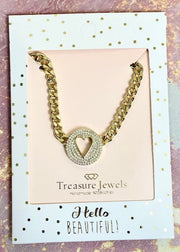 TREASURE JEWELS:  SPARKLING LOVE NECKLACE