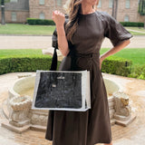 THE FINER THINGS DESIGNER SHOPPING BAG - TAUPE OR BLACK