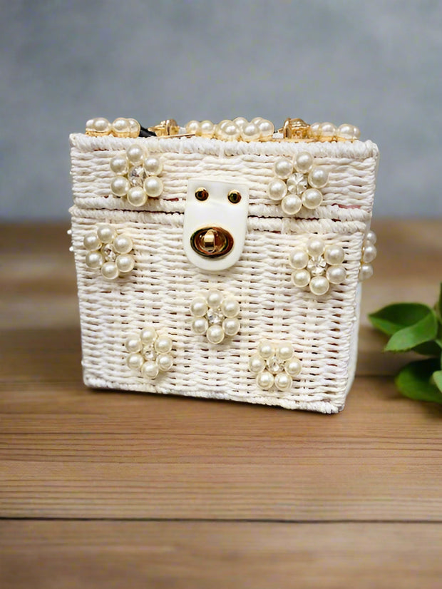 PRETTY IN PEARLS DAISY BAG by JENNA LEE - ASSORTED COLORS