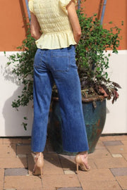 KUT:  MEG BRAIDED POCKET HIGH RISE WIDE LEG JEAN