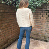 COZY BOBBLE TRIM TURTLE NECK SWEATER