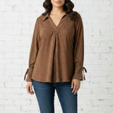 COMFORTABLE CHARM STRIPE BLOUSE