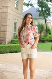 NOT SO BASIC ECRU SHORTS