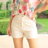 NOT SO BASIC COTTON SHORTS - BROWN, OLIVE OR ECRU
