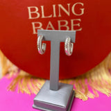 HARPER RIBBED HOOP EARRINGS - GOLD OR SILVER