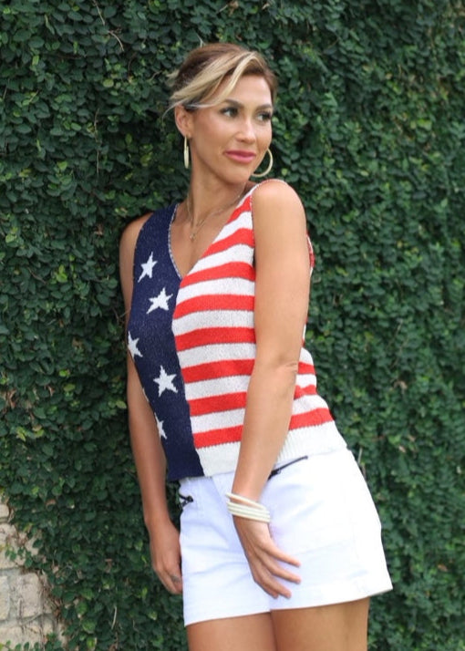 LIBERTY LANE SLEEVELESS KNIT TANK