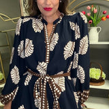 FOREVER CLASSIC BOTANICAL PRINT MIDI DRESS
