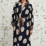 FOREVER CLASSIC BOTANICAL PRINT MIDI DRESS