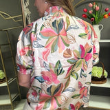 STAY CONNECTED FLORAL SATIN TOP