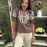 FLORAL FASCINATION COTTON BLOUSE