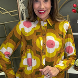 IVY JANE DAISY EMBROIDERY POPOVER SHIRT