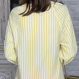 ONLINE EXCLUSIVE:  YELLOW SPRING CHARM STRIPE HENLEY TOP