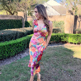 DARING TO BLOOM PARISIAN FLORAL DRESS