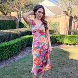 DARING TO BLOOM PARISIAN FLORAL DRESS