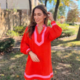 SPRING SUNSHINE LINEN BLEND DRESS