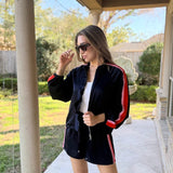 NAVY SPORTY SPICE TRACK SUIT JACKET