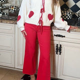 JUSTUSA LOLA SLIM WIDE LEG JEANS IN RED