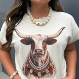WINNERS ONLY RHINESTONE LONGHORN SHIRT