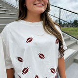 TAILGATE FAVORITE FOOTBALL CROPPED TEE