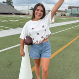 TAILGATE FAVORITE FOOTBALL CROPPED TEE