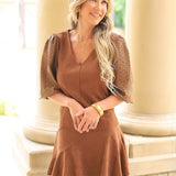 DARE TO DREAM MIX MEDIA VEGAN SUEDE TOP