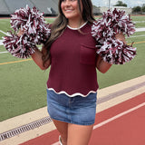 COLLEGE PRIDE GAME DAY SWEATER - MAROON OR ORANGE