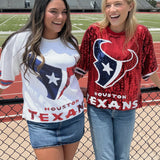 GAME DAY VIBES SEQUIN JERSEY - RED, WHITE OR BLUE