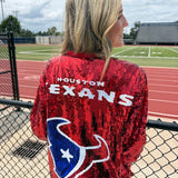 CHEERS TO SEQUINS FOOTBALL JACKET