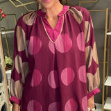 WINE MIXER BURGUNDY BLOUSE