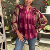 WINE MIXER BURGUNDY BLOUSE