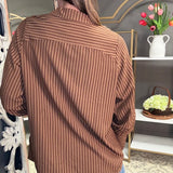 COMFORTABLE CHARM STRIPE BLOUSE