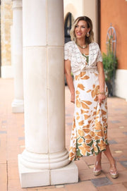 COSTA RICA CUTIE BORDER PRINT MAXI DRESS