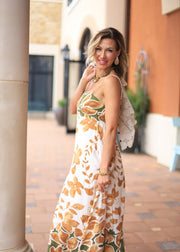 COSTA RICA CUTIE BORDER PRINT MAXI DRESS