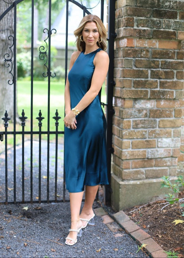 ART GALLERY SOCIAL HUNTER GREEN DRESS