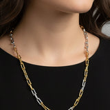 SWEET MEMORIES TWO TONE LINK NECKLACE