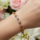 SWEET MEMORIES TWO TONE LINK BRACELET