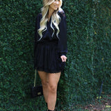 FEELING LIGHTHEARTED BLACK BLOUSE
