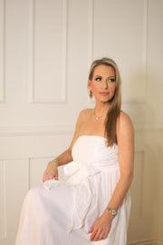 GRACEFUL APPEARANCE TUBE SMOCKED TIE DRESS