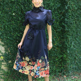 FEELING WHIMSICAL BLACK FLORAL DRESS