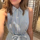 GENTLE HEART STRIPE MIDI DRESS
