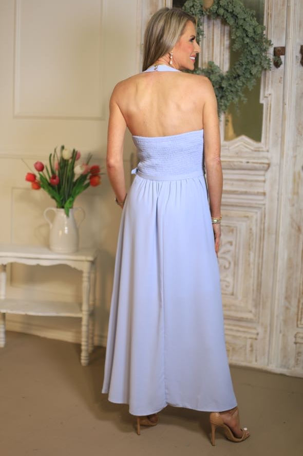 WISTERIA DREAM 3-D FLORAL MAXI DRESS